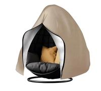VMDVBNA Funda para Silla Colgante Funda Impermeable For Silla Colgante De Patio, For Exteriores, Un Solo Asiento, con Cremallera, Resistente Exterior Impermeable(Khaki,115X190CM)