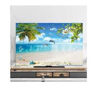 VMDVBNA Funda para TV Cubierta antipolvo for TV, toalla de 43 pulgadas, 55, 50, 65, cubierta LCD colgante, decoración Universal varios tamaños para Pantalla(07,60inch(141x85cm))