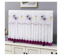 VMDVBNA Funda para TV Funda de TV con encaje bordado, universal, gasa, for sala estar, decoración No es necesario quitar la funda antipolvo para Pantalla(Color-07,164x Height 98cm)