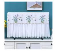 VMDVBNA Funda para TV Funda de TV con encaje bordado, universal, gasa, for sala estar, decoración No es necesario quitar la funda antipolvo para Pantalla(Color-12,95x Height 65cm)