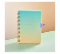 VMDVBNA libretas Cuaderno planificador semanal de 52 semanas, tamaño A5, sin fecha, con espiral, horarios diarios for estudiantes, diario, papelería, suministros oficina(Blue yellow)