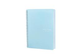 VMDVBNA libretas Cuaderno planificador semanal de 52 semanas, tamaño A5, sin fecha, con espiral, horarios diarios for estudiantes, diario, papelería, suministros oficina(Blue-A5)