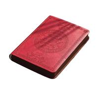 VMDVBNA libretas Minicuaderno de bolsillo estilo retro A6, con proceso estampado, for escribir, portátil, for oficina y contabilidad(Red)