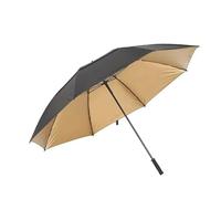 VMDVBNA Paraguas Paraguas de golf grande 185 cm for hombre, manual, mango largo, resistente a los rayos UV, parasol viaje, sombrilla playa, al viento para Hombre(Gold 185cm 8K)