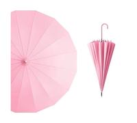 VMDVBNA Paraguas Paraguas japonés de mango largo for uso tanto en días soleados como lluviosos, pegamento negro, tamaño grande, resistente a tormentas para Hombre(Pink)