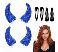VMDVBNA Set 4Pcs Cuernos Diablo Magnéticos Strass Hallow