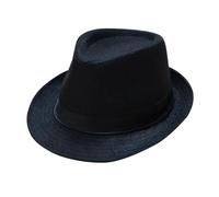 VMDVBNA Sombrero de Copa Sombrero De Copa for Hombres Elegante Vintage Brim Top Jazz Beach Gorra Clásica Unisex para Una Gala(Black)