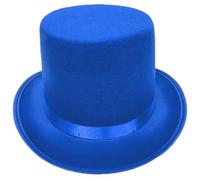 VMDVBNA Sombrero de Copa Viste A Los Magos, Sombrero De Copa For Mujer, Hombre, Fiesta Temático Con Ala Enrollable, Disfraz, Caballero, For Foto para Una Gala(Blue,S)