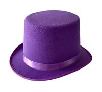 VMDVBNA Sombrero de Copa Viste A Los Magos, Sombrero De Copa For Mujer, Hombre, Fiesta Temático Con Ala Enrollable, Disfraz, Caballero, For Foto para Una Gala(Purple,M)
