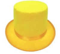 VMDVBNA Sombrero de Copa Viste A Los Magos, Sombrero De Copa For Mujer, Hombre, Fiesta Temático Con Ala Enrollable, Disfraz, Caballero, For Foto para Una Gala(Yellow,M)