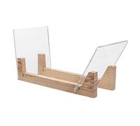 VMDVBNA Soporte Vinilos Soporte de Almacenamiento Discos Vinilo, Soporte exhibición Gran Capacidad con Extremos, Estante Escritorio for álbum LP Madera Maciza Moderno Decoración(Color-01)