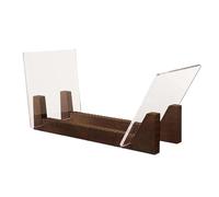 VMDVBNA Soporte Vinilos Soporte de Almacenamiento Discos Vinilo, Soporte exhibición Gran Capacidad con Extremos, Estante Escritorio for álbum LP Madera Maciza Moderno Decoración(Color-03)