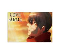 VMEOLLXUU Love of Kill Anime Character Arte de Pared Impresión Imagen Moderna Decoración de Habitación Familiar 40 x 60 cm