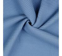 VmG-Store 1 m de piqué 100 % algodón, certificado Oeko-Tex, no se vende por metros, más de 40 colores a elegir, tela gofre (016 I azul)