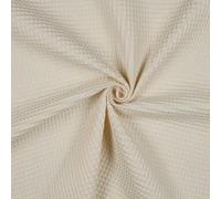 VmG-Store 1m de piqué de gofre 100% algodón Oeko-Tex SIN metro, más de 40 colores a elegir, tela de gofre (047 I Natural)