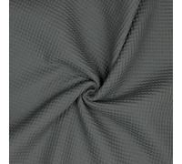 VmG-Store 1m de piqué de gofre 100% algodón Oeko-Tex SIN metro, más de 40 colores para elegir, tela de gofre (002 I Antracita)