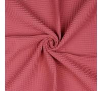 VmG-Store 1m de piqué de goma 100% algodón Oeko-Tex SIN metro, más de 40 colores para elegir, tela de piqué (043 I Rosa oscuro)