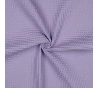 VmG-Store 1m de piqué de goma 100% algodón Oeko-Tex SIN metro, más de 40 colores para elegir, tela de piqué (050 I Lila)