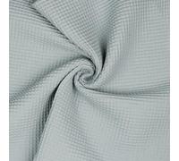 VmG-Store 1m de piqué de goma 100% algodón Oeko-Tex SIN metro vendido más de 40 colores para elegir Tela de gofre (003 I Gris)