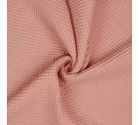 VmG-Store 1m de piqué de waffle 100% algodón Oeko-Tex SIN metro, más de 40 colores para elegir, tela de waffle (028 I Blush)