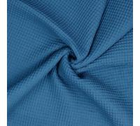 VmG-Store 1m de piqué de waffle 100% algodón Oeko-Tex SIN METRO, más de 40 colores para elegir, tela de waffle (036 I Jeans)