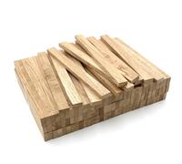 VmG-Store 40x Listones de madera de roble 16x8x250 mm, bloques sueltos para manualidades, palitos de artesanía (roble16x8x250 mm)