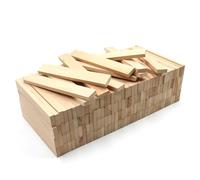 VmG-Store 80x Listones de madera de haya (22x8x160mm), bloques sueltos para manualidades, para hacer palitos de manualidades (haya 22x8x160mm)