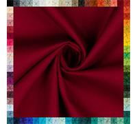 VmG-Store Tela de algodón liso, 2 m, 100% algodón, certificado Oeko-Tex, no se vende por metros, más de 70 colores a elegir (041 I Vino rojo)