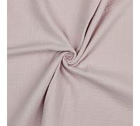 VmG-Store Tela de muselina de doble vela, certificado Tex, se vende por metros, más de 40 colores, 100 % algodón (015 I Soft Rose, 100 x 135 cm)