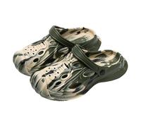 Vmhkjo Zuecos para mujer y hombre, zapatos de jardín, suaves, de eva, para jardín, nubes, pantuflas antideslizantes, sandalias de playa de verano, sandalias de goma, camuflaje, verde, 40/41 EU