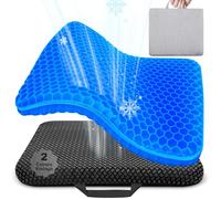 Vmingo Cojin de Gel,Cojin Silla Oficina,Cojín antiescaras Suave y cómodo con Funda extraíble,Apoyo Transpirable con Funda Antideslizante, Ideal para Coche, Oficina y Silla Ruedas (Azul Oscuro)