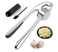 VMINOG Garlic Crusher Garlic Press Prensa De Ajo De Acero Inoxidable Para Cocina Profesional Picadora De Ajo Trituradora De Jengibre, Peladora, Picador Ajos Manual, Prensa - Fuerte Y Resistente