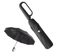 Vmiorzq Paraguás Automático Con Hebilla Plegable, Con Asa de Mosquetón, Ligero y Resistente Protección Solar y Lluvia Compacto para Senderismo Acampada