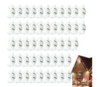 Vmiorzq Sujetadores Para Luces De Fiestas,50 Piezas Colgantes Magnéticos - Sujetadores Para Luces De Cuerda De Tejado Para Fiestas - Año Nuevo Halloween Bodas Fiesta Valla Patio Tejas