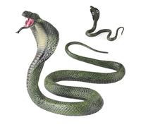 Vmiorzq Toy Cobra, Serpiente Falsa | Gran Cobra Realista | Figura de Animales de Safari, Broma de Truco de Fiesta de Miedo, Accesorios de bromas de Halloween, Juguetes Divertidos y difíciles para