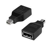 VMOJO Adaptador Mini Displayport macho a Displayport hembra negro | Adaptador Mini DP a DP convertidor Thunderbolt para PC Mac