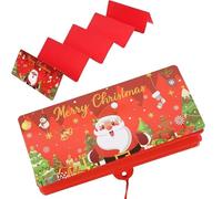 Vmoomax Soporte de dinero de Navidad con sobres, 3 soportes para dinero en efectivo o tarjetas de regalo de Navidad con 10 ranuras, caja de regalo sorpresa de Papá Noel para vacaciones, cumpleaños y