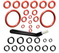 VMQ - Juego de 30 juntas tóricas para Philips Saeco + juego de cepillos de limpieza, juego de juntas de silicona para cafeteras automáticas, grupo de preparación de vapor, válvula de salida, piezas de