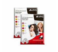 VMS Professional Colour High Glossy Inkjet Photo Paper 4R (4x6 inch) 210 GSM set of 2 (200 Sheets)