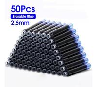 VmugDVoqb 50 Uds Pluma estilográfica recargas de Cartuchos de Tinta Botella 4 Colores Desechables diámetro 3,4mm 2,6mm Suministros de papelería de Oficina Escolar CW-159(2.6mm Blue)