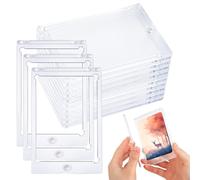 VMUTGA 10 Piezas Fundas Cartas Magnéticas, 35PT Magnetic Card Holder Transparente Protección UV Card Sleeves Funda de Tarjeta Acrílico para Cartas Coleccionables Tarjetas Deportes Béisbol Fútbol