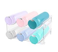 VMUTGA 2 Piezas Botellero Apilable, Organizador de Botellas, Botelleros para hasta 6 Botellas, Almacenamiento de Botellas de Vino,Portabotellas de Agua para Frigorífico, para Armarios, Salones