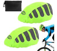 VMUTGA 2 Piezas Fundas para Casco de Bicicleta Funda Impermeable Reflectantes para Casco Bicicleta Funda de Lluvia Universal para Viajes, Travesías y Paseos, con Bolsa de Almacenamiento