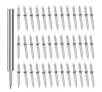 VMUTGA 200 Piezas Clavo Doble Cabeza, Clavo Sin Costuras con Doble Cabeza para Rodapiés Tornillos de Seguridad Invisibles sin Dejar Rastro con 3 Herramientas para Decoración del Hogar