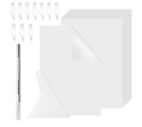 VMUTGA 200 Piezas Papel de Pintura de Diamante, Papel de Liberación de Doble Cara Antiadherente Cubierta de Repuesto Papel de Pintura de Diamante Diamond Painting Accesorios con Herramientas(10*15cm)