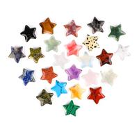 VMUTGA 24 Piezas Piedras de Cristal, Piedras en Forma de Estrella, Gema en Forma de Estrella, Cristales de Meditación