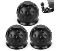 VMUTGA 3 Piezas Cubierta de Bola de Remolque, Cubierta de Goma de la Cúpula del Remolque, Tapa del Enganche de Bola para Camiones Camionetas Semirremolques Coches Barco(Negro)