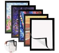 VMUTGA 5 Piezas Diamond Painting Marco Magnético 30 x 40 cm Marco Autoadhesivo Negro Marco de Pintura Accesorios Pintura Diamantes 5D para Decoración de Pared Hogar