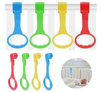 VMUTGA 8 Piezas Anillas para Cunas y Parques, Anillas Parque Bebe Colores Anillos de Corralito de Bebé Anilla para Parque Infantil Ayudan al Bebé a Aprender a Ponerse de Pie