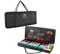 VMUTGA Bolsa de Almacenamiento de Papel de Regalo, Organizador para Rollos de Papel de Regalo Tela Oxford con 3 Compartimentos para Guardar Rollos Cintas Lazos Accesorios Decorativos (82 * 13 * 34cm)